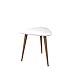 Manhattan Comfort Utopia High Triangle End Table, White Gloss