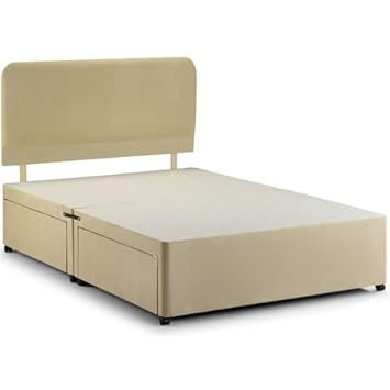 Deluxe Divan Base Storage Option Faux Suede Stone Double