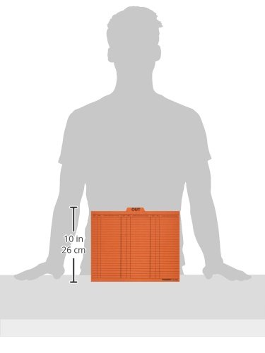 Pendaflex 2051 Salmon Colored Charge-Out Guides, top Out tab, Letter Size, 100/box