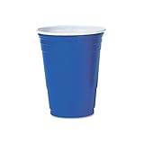 SOLO Cup P16BRL Plastic Party Cold Cups, 16 oz., Blue (Pack of 50)