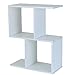 PAG Desktop Shelf Freestanding Wooden Small Bookshelf Desk Supplies Organizers and Accessories Storage Display Rack Office Dorm Decor for Women, White