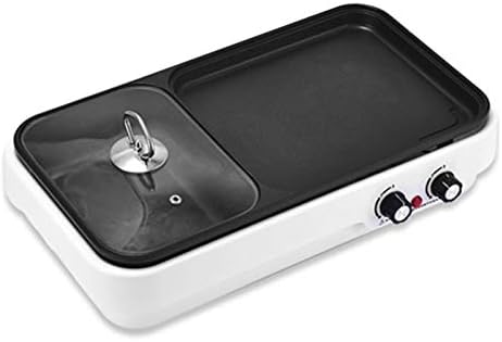 review Zcm Electric Grills 220V Multifunctional Electric Barbecue Griddle Electric Pot 2 in 1 for Party Non-Stick Crepe Pancake Maker for 1-4 People (Color : Orange)