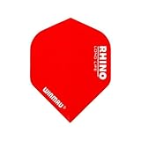 Winmau Rhino Long Life Standard Extra Thick Dart Flights (3 Sets of 3 - 9 Flights) (Red)