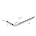 Power Bank, Wotmic 10000mAh Portable External Battery Charger Two-outputs Fast Charging Lightweight Battery Pack Snow White