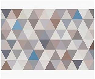 North King Rug Door mats,Triangle Bedroom Guest Foyer Anti-Skid pad Carpet Coffee Brown Grey