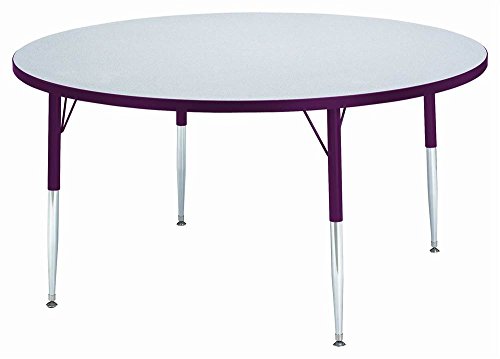 Kid's Round Activity Table w Laminate Top and Adjustable Legs (36 in.
Dia x 15 - 24 in. H - Teal)