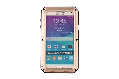 Galaxy Note 4 case,Amever Luxury Shockproof Water Resistant Dust/dirt/snow Proof Aluminum Metal Protection Case Cover for Samsung Galaxy Note4 N9100 with Front Cover and Built-in Screen Protector Galaxy Note 4 case,Amever Luxury Shockproof Water Resistant Dust/dirt/snow Proof Aluminum Metal Protection Case Cover for Samsung Galaxy Note4 N9100 with Front Cover and Built-in Screen Protector