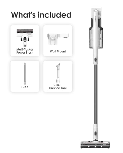 Tineco A20 Cordless Stick Vacuum Cleaner, Powerful Suction, 3 Modes for Multi-Level Messes, 1L Larger Dustbin, Ergonomic Dual-Handle Design, Wall-Mount Dock, LED Headlight