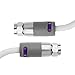Mediabridge™ Coaxial Cable (1.5 Feet) with F-Male Connectors – Dual Shielded - Flex Series - Digital Audio/Video Cable - White - (Part# CJ01-MWF-N1)