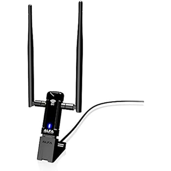 Alfa Long-Range Dual-Band AC1200 Wireless USB 3.0 Wi-Fi Adapter w/2x 5dBi External Antennas - 2.4GHz 300Mbps / 5Ghz 867Mbps - 802.11ac & A, B, G, N