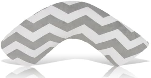Luna Lullaby Bosom Baby Nursing Pillow, Chevron Grey