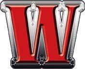 Reflective Red Letter W