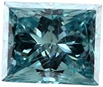 Princess Loose Diamond (1.02 Ct, Ocean Blue(Irradiated) Color, VVS2(Clarity Enhanced) Clarity) IGL Certified
