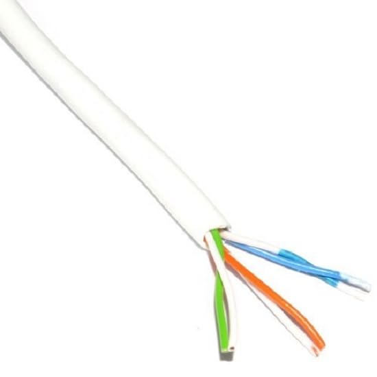 Merriway BH01510 3-Pair 6-Core Round Telephone Cables, CCA White, 10 Metres (33 feet)