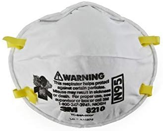 Anti Pollution Mask Dust Safety Respirator Particle Masks 3M 8210 N95 (Pack of 3Pieces) Cup Mask