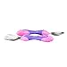 Nuby Stainless Steel Utensil, Pink/Purple, 2 Piece
