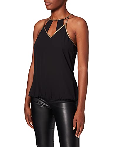 Bluse Feine Gurte mit schwarzen Bindungen 38