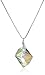 Amazon Collection Sterling Silver Swarovski Elements Crystal Aurora Borealis Cosmic Pendant Necklace, 18