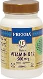 Freeda Kosher B12 Vitamin 500 Mcg. 250 Lozenges