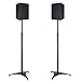 PERLESMITH Speaker Stands Extend 30-45 Inch with Upgraded Cable Management, Hold Satellite, Small Bookshelf & Bluetooth Speakers up to 8lbs(i.e. Vizio, Polk, Bose, JBL, Sony & Samsung) -1 Pair