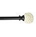 Sheffield Home, AMG and Enchante Accessories Nautical Knot Curtain Rod 36 to 66-Inch, R9192 BLK, Black