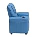 Flash Furniture Vana Vinyl Kids Recliner with Cup Holder, Headrest, and Safety Recline, Contemporary Reclining Chair for Kids, Supports up to 90 lbs., Light Blue