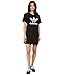 adidas Originals Women's Trefoil Tee Dress, Black/White Large