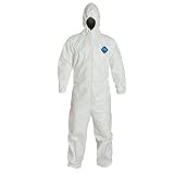 Tyvek Disposable Suit by Dupont with Elastic Wrists, Ankles and Hood (Medium)