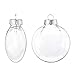 Auihiay 3.15 Inch Christmas Plastic Discs Ornaments, Clear Disc Balls Fillable for DIY Craft Projects, Valentines Day, Wedding, Birthday, Party, Home Decor (Pack of 6)