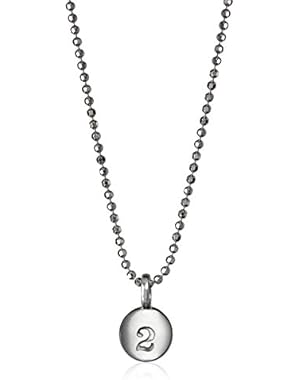 Mini Addition Sterling Silver Number Pendant Necklace, 16