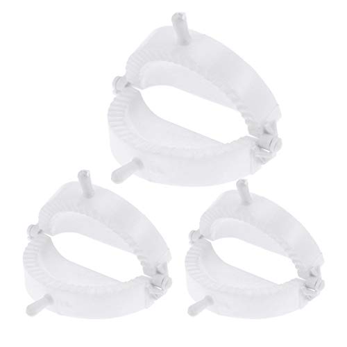 WINOMO 3pcs Dough Press Pastry Dumpling Maker Mold in Different Sizes (White)