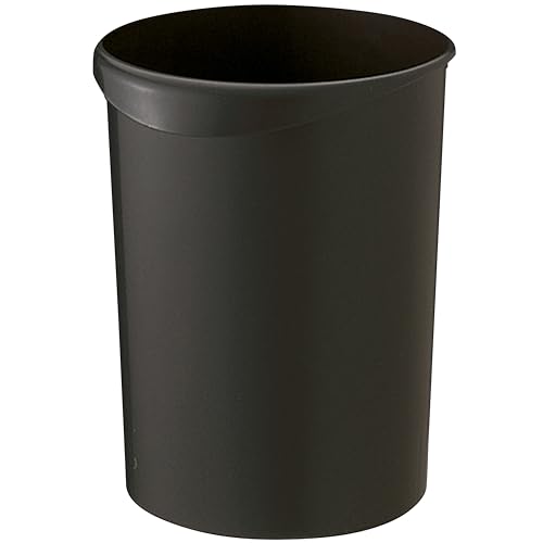 リス(RISU) ゴミ箱 くず入れ 丸 12L ブラック サスティメイド ダストボックス 日本製 オフィス 事務所 シンプル グリーン購入法適合品