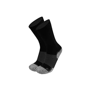 OrthoSleeve WC4 Wellness Care Socks (One Pair) for sensitive feet, diabetes, edema, neuropathy and circulation support – Black – S