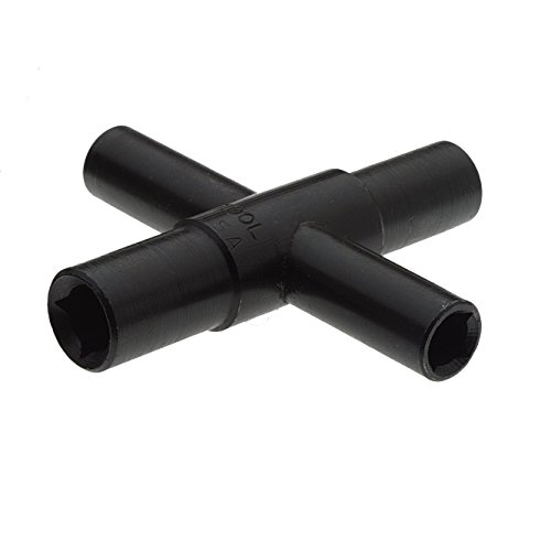 Superior Tool 03960 4-Way Key-Fits Stopcocks, Sillcocks, and Valves-Steel Construction for 1/4"-9/32" and 5/16"-11/32 Internal Square (Renewed)