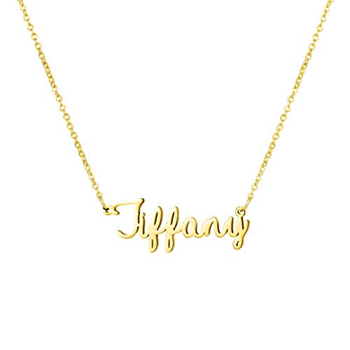Awegift Women Jewelry Name Necklace Big Initial