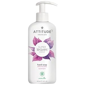 ATTITUDE Hand Soap, Plant and Mineral-Based Ingredients, Vegan Personal Care and Beauty Products, White Tea Leaves, 473…