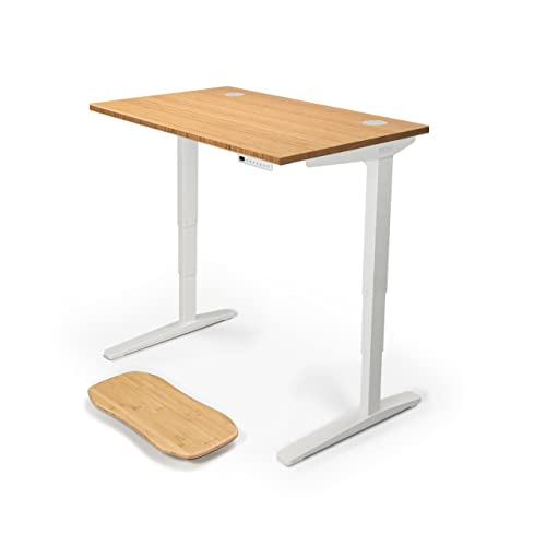 UPLIFT Desk V2 2Leg Height Adjustable Standing Desk (White), 1" Thick