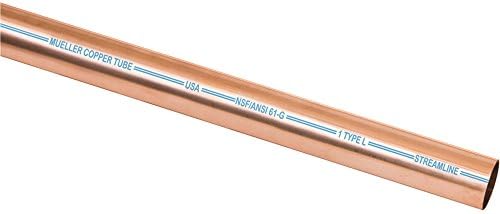 Mueller B & K LH10020 Copper TUBING, Type L, Hard, 1 in. ID X 20 FT