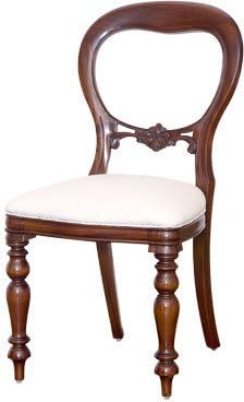 Laurel Crown Victorian Balloon Back Chairs