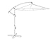 Le Papillon 10-ft Offset Hanging Patio Umbrella Aluminum Outdoor Cantilever Umbrella Crank Lift, Beige