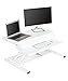Stand Up Desk Store AirRise Pro Two Tier Standing Desk Converter Monitor Stand with Built-in Keyboard Tray (White, 32