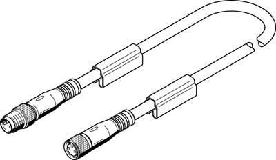 Festo 8003132 Model NEBU-M8G3-K-3-M8G3 Connecting Cable