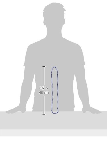 One Dozen 33-inch Long Blue Beaded Necklaces - Party Accessory (7mm Beads) - //coolthings.us