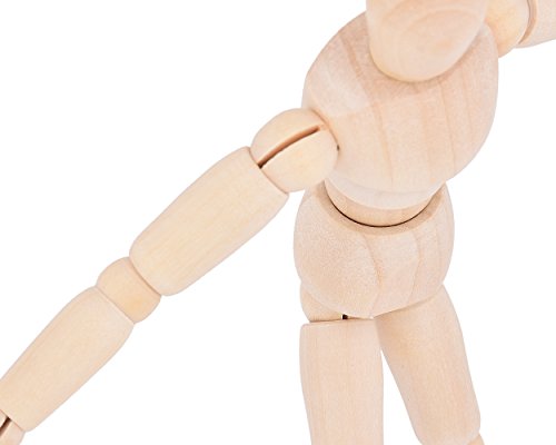Ace Select 14cm Wooden Movable Manikin Adjustable Artist Mannequin Dummy Model - Thumbnail 6