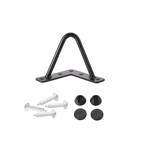 Osring Metal Hairpin Table Legs 4 Inch Modern Furniture Hairpin Black Leg, 3/8 Inch Dia 2-Rod Hairpin Feet with Protector Pads for TV Stand and Wood Table, 4 Pack