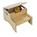 KidKraft Wooden Step 'N Store Stool with Handles and Hidden Storage - Natural, Gift for Ages 3-8