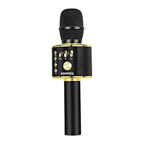 BONAOK Wireless Bluetooth Karaoke Microphone,3in1 Portable Handheld