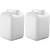 FastRack 6 Gallon Hedpak Jug with Screw Cap | 2-Pack BPA-Free Food-Grade HDPE Water Container, Leak-Resistant White | For Brewing, Fermentation &amp; Emergency Water Storage