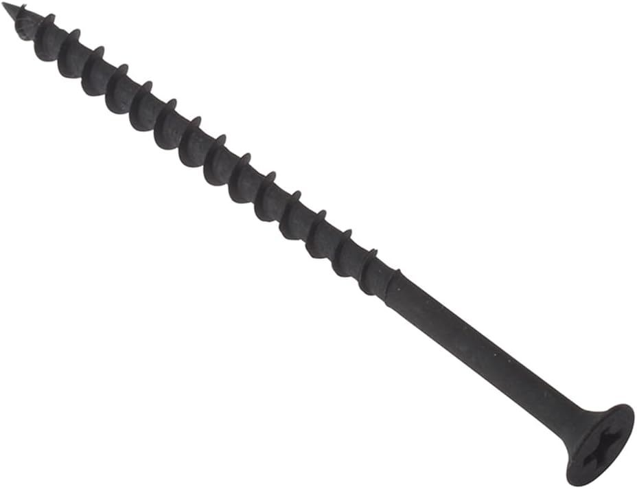 ForgeFix Drywall Screws Coarse Thread 4.2 x 65mm Black Phosphate Box 100