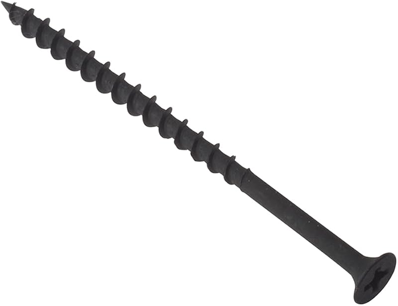 ForgeFix Drywall Screws Coarse Thread 4.2 x 65mm Black Phosphate Box 100